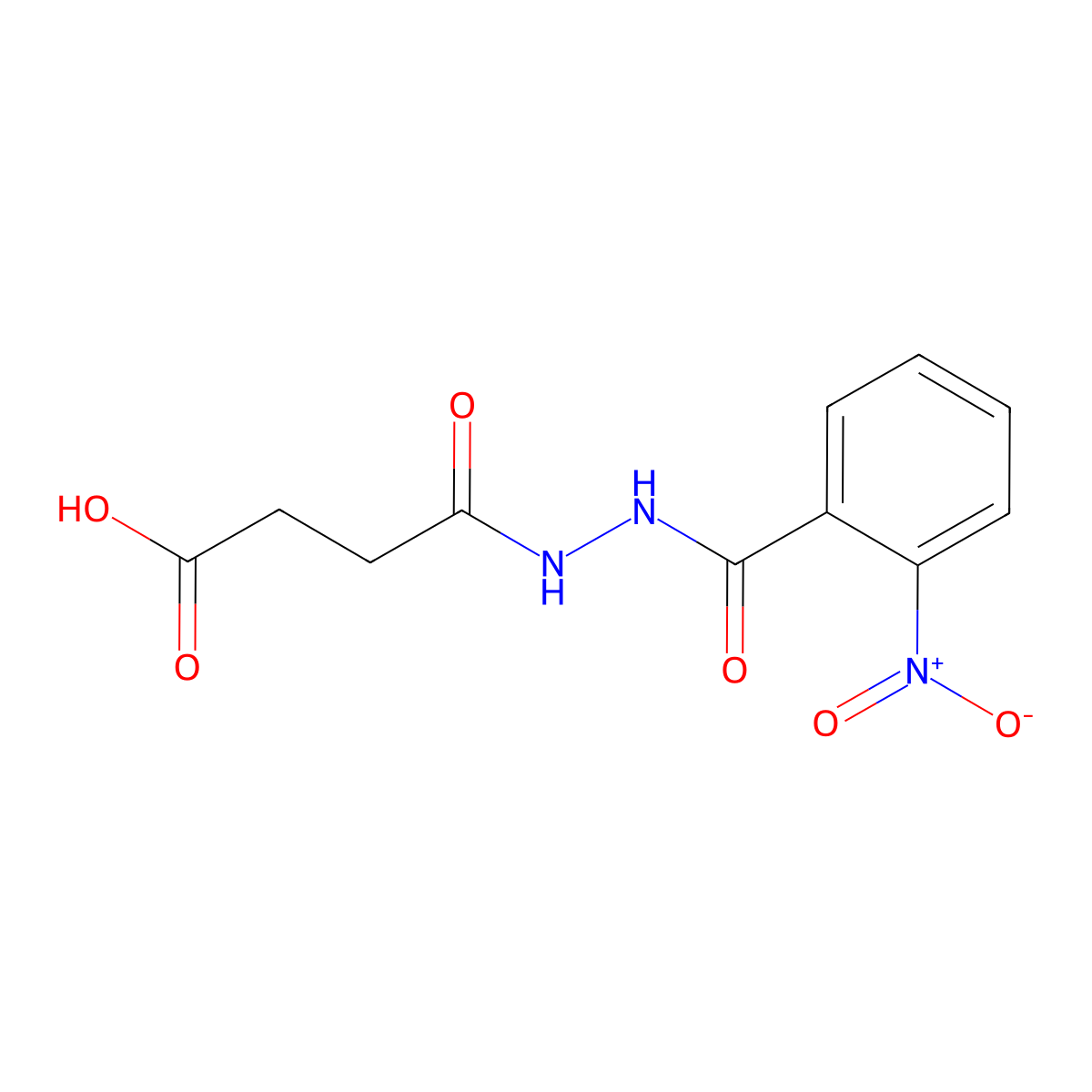 4-[2-(2-Nitrobenzoyl)hydrazino]-4-oxobutanoic acid molecular structure, CAS 304456-77-7