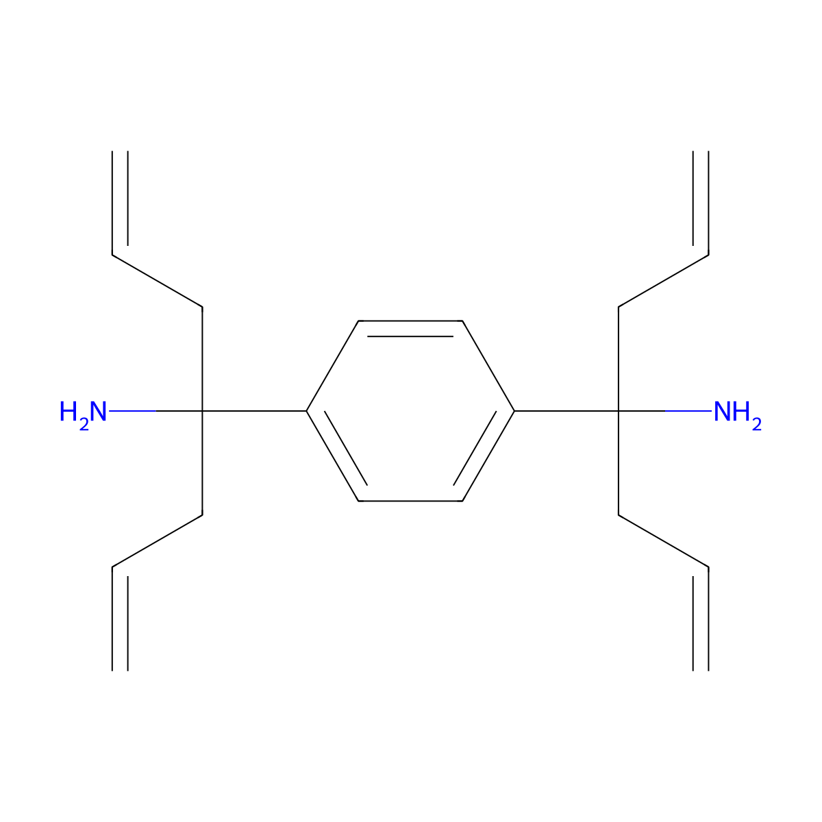 4-[4-(4-Aminohepta-1,6-dien-4-yl)phenyl]hepta-1,6-dien-4-amine molecular structure, CAS 304456-91-5