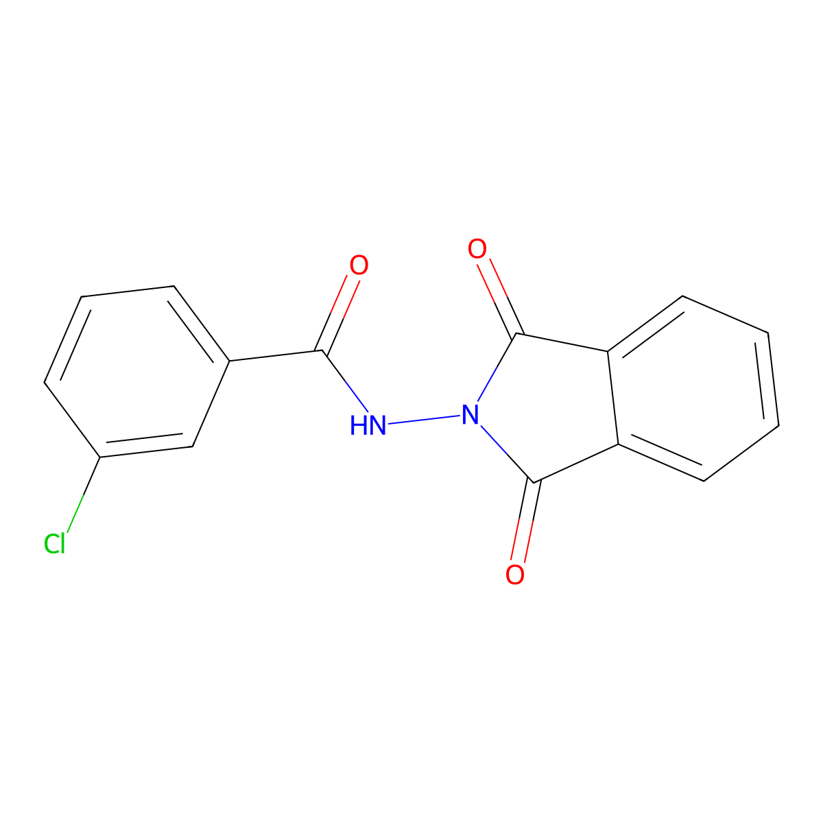 3-chloro-N-(1,3-dioxo-1,3-dihydro-2H-isoindol-2-yl)benzamide molecular structure, CAS 304456-93-7