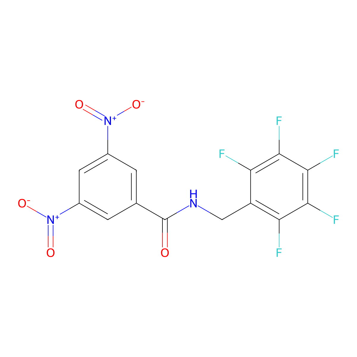 3,5-Dinitro-N-[(pentafluorophenyl)methyl]benzamide molecular structure, CAS 304458-24-0