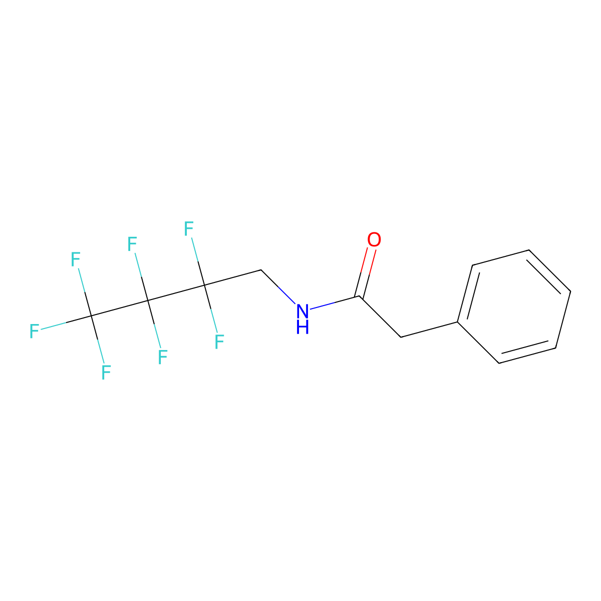 N-(2,2,3,3,4,4,4-heptafluorobutyl)-2-phenylacetamide molecular structure, CAS 304458-25-1