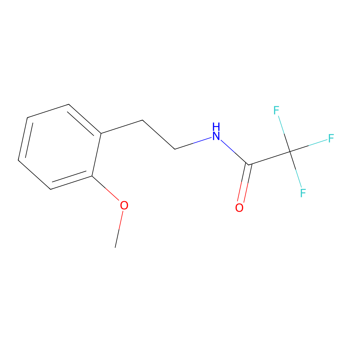 2,2,2-trifluoro-N-(2-methoxyphenethyl)acetamide molecular structure, CAS 304458-32-0