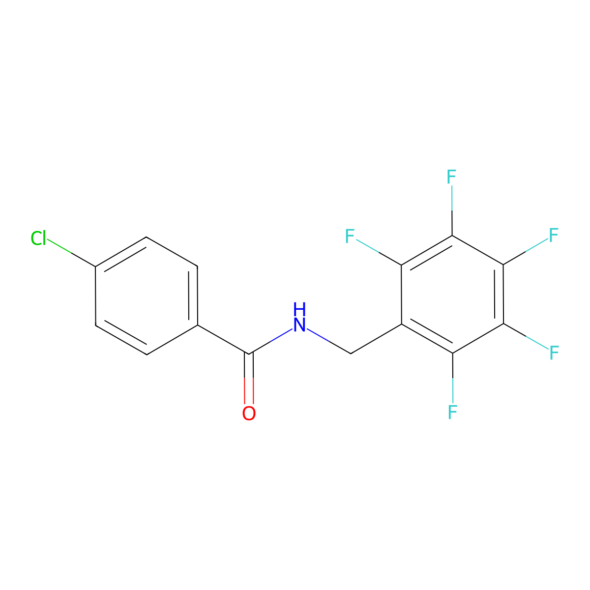 4-Chloro-N-[(pentafluorophenyl)methyl]benzamide molecular structure, CAS 304458-50-2