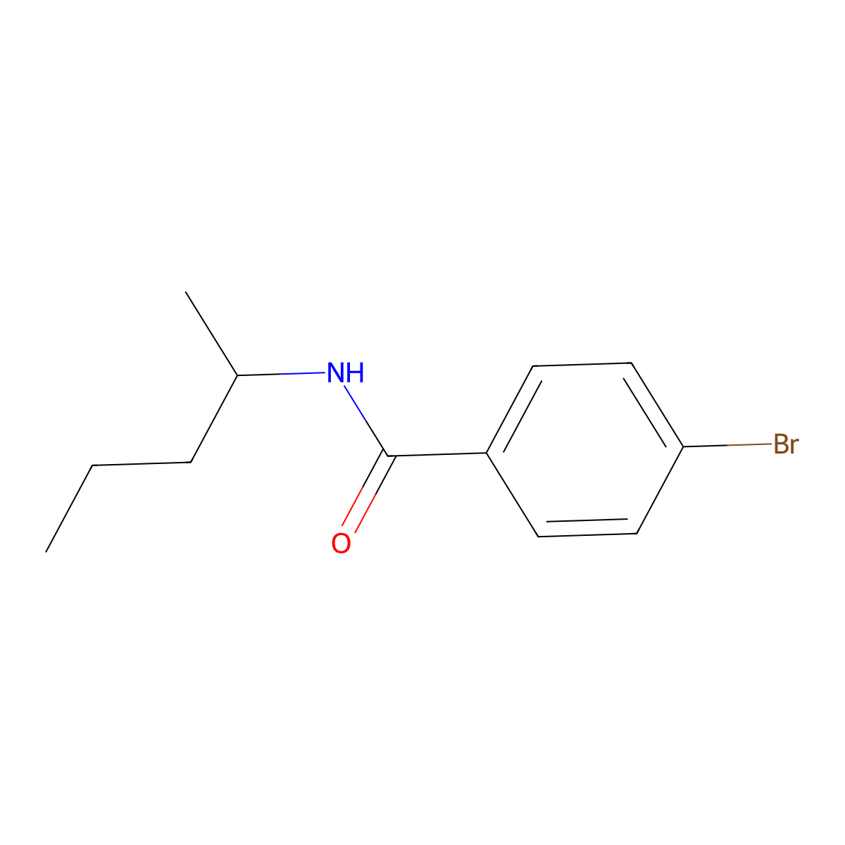 4-bromo-N-(pentan-2-yl)benzamide molecular structure, CAS 304458-52-4