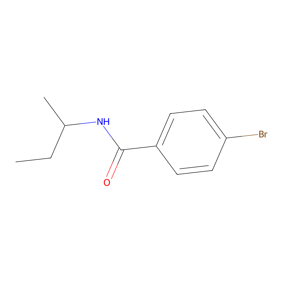 4-bromo-N-butan-2-ylbenzamide molecular structure, CAS 304458-54-6