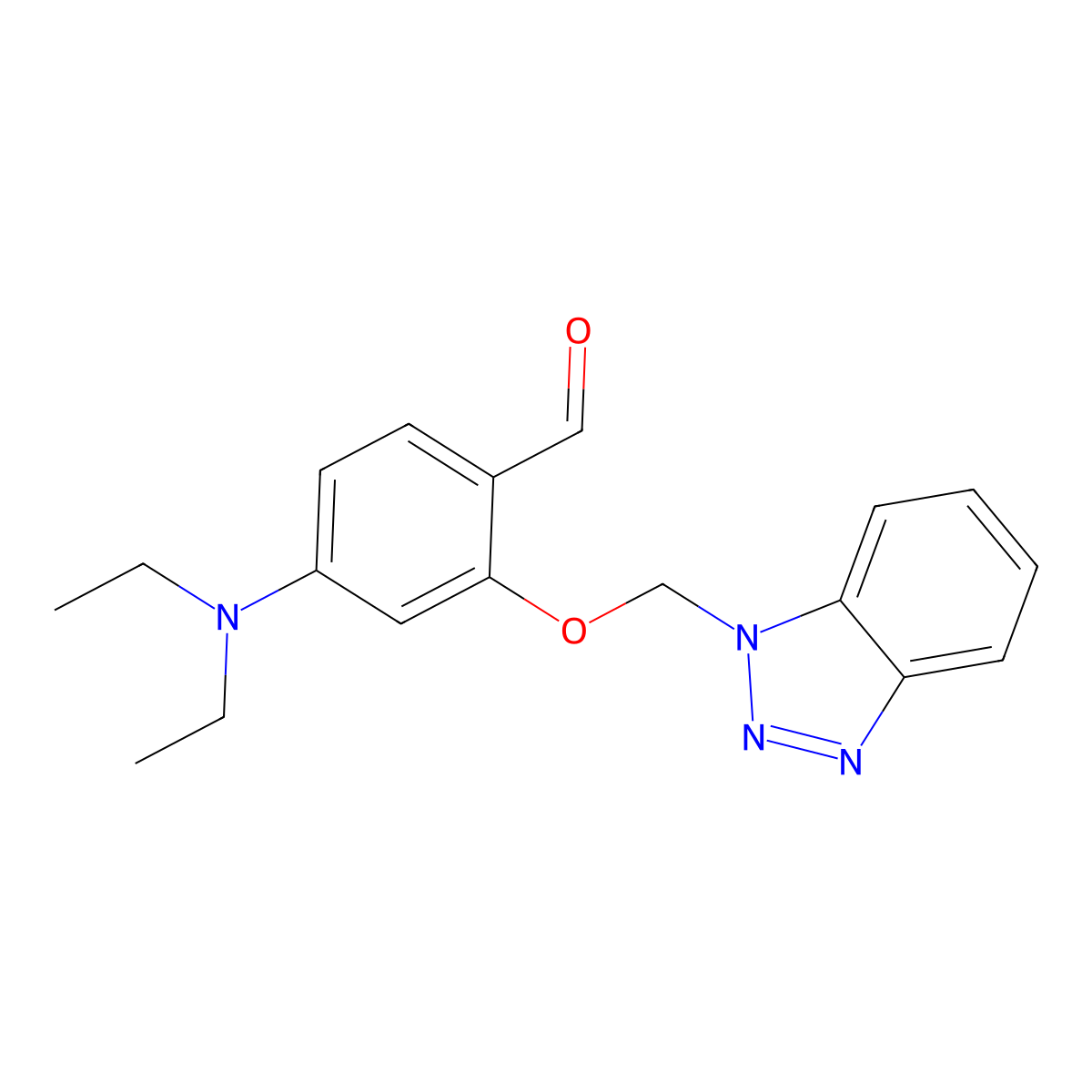 2-(1H-1,2,3-Benzotriazol-1-ylmethoxy)-4-(diethylamino)benzaldehyde molecular structure, CAS 304459-74-3