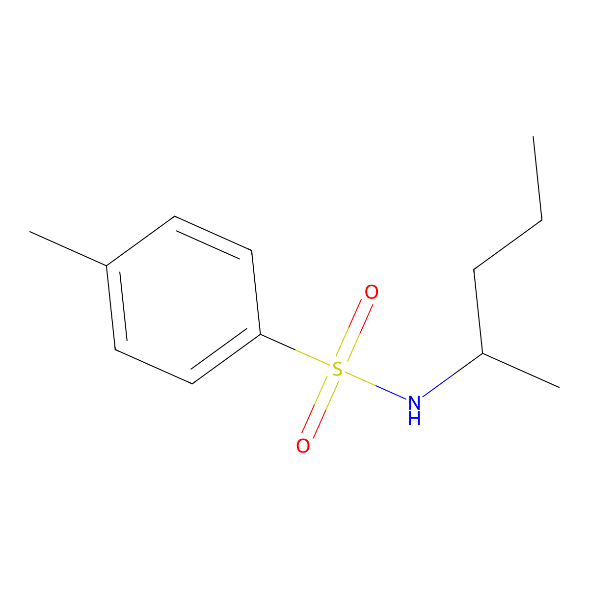 4-methyl-N-pentan-2-ylbenzenesulfonamide molecular structure, CAS 304460-21-7