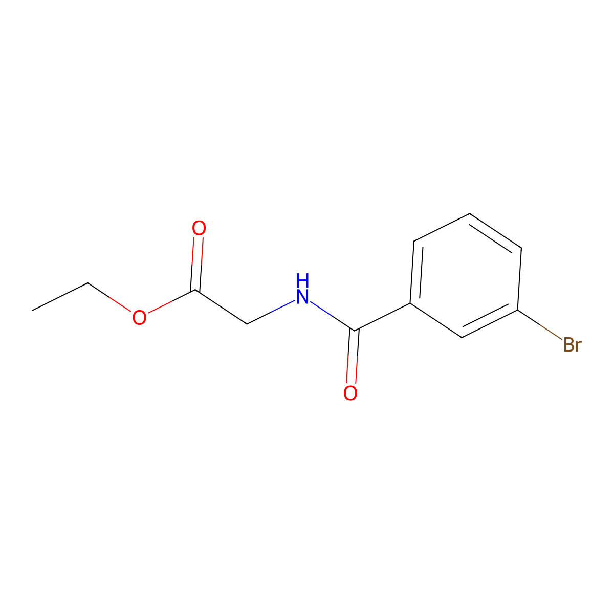 Ethyl 2-(3-bromobenzamido)acetate molecular structure, CAS 304460-57-9