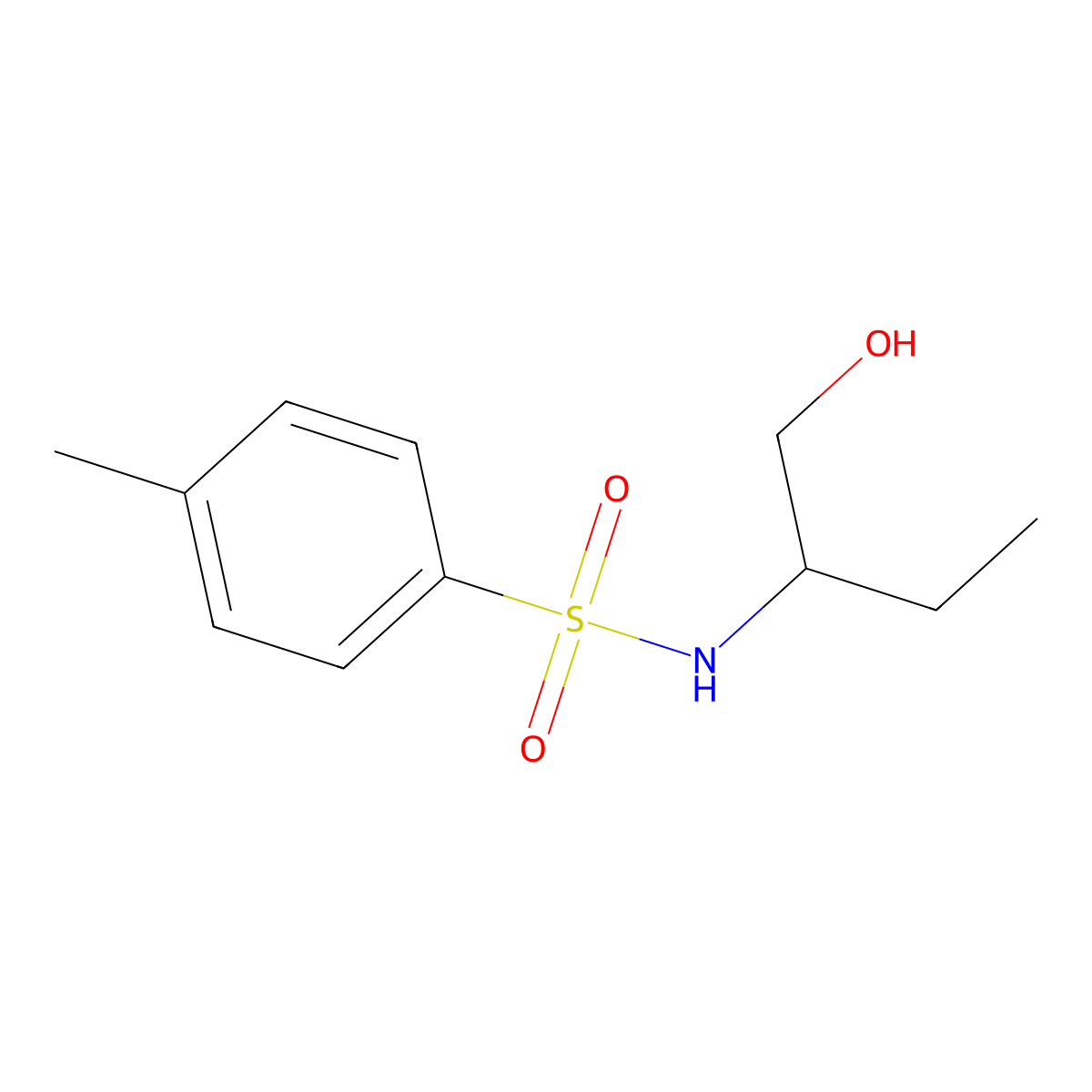 N-(1-(Hydroxymethyl)propyl)-4-methylbenzenesulfonamide molecular structure, CAS 304460-78-4