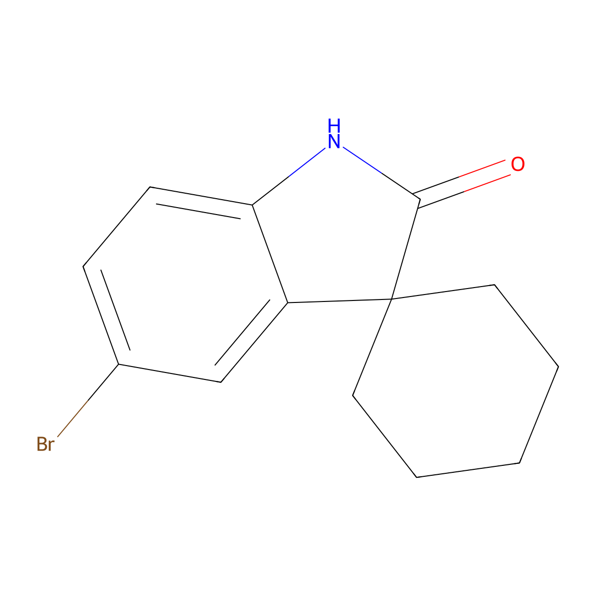 5'-Bromo-1',2'-dihydrospiro[cyclohexane-1,3'-indole]-2'-one molecular structure, CAS 304468-42-6