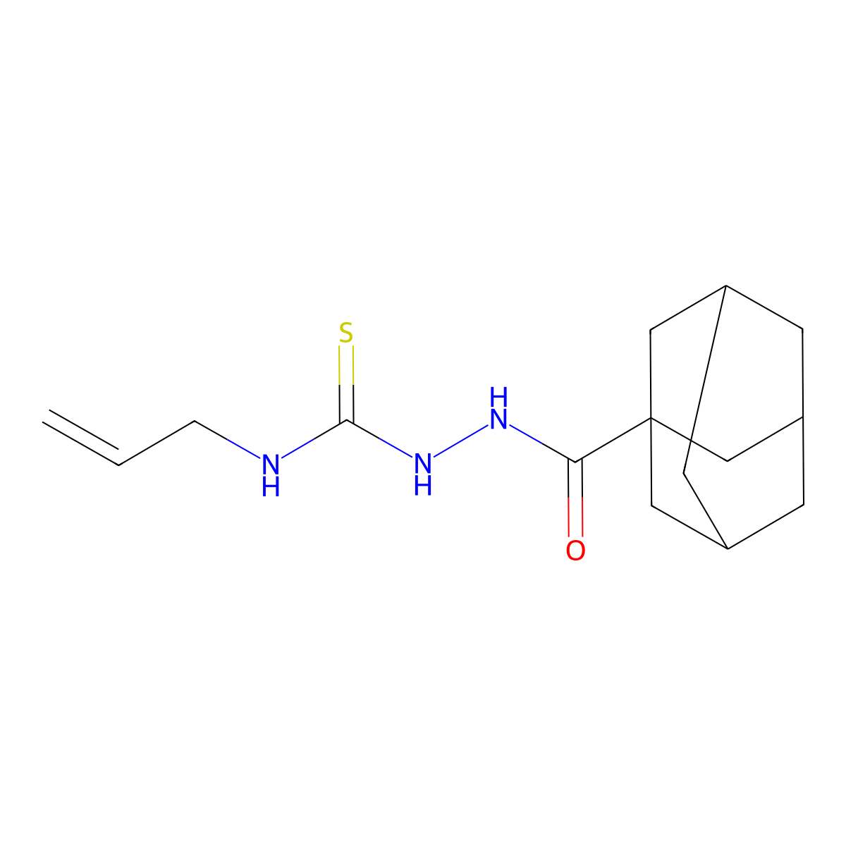 2-(1-adamantylcarbonyl)-N-allylhydrazinecarbothioamide molecular structure, CAS 304475-87-4