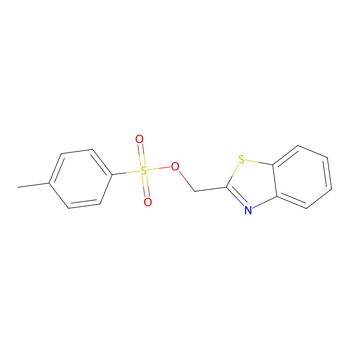 1,3-Benzothiazol-2-ylmethyl 4-methylbenzene-1-sulfonate molecular structure, CAS 304476-31-1