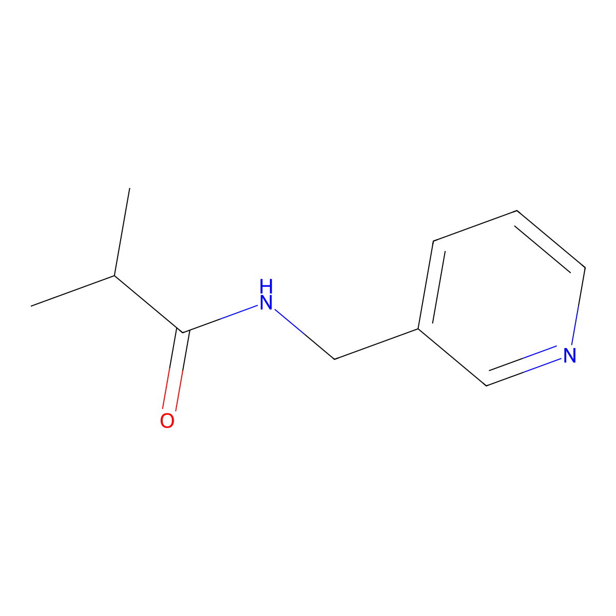 N-(pyridin-3-ylmethyl)isobutyramide molecular structure, CAS 304476-39-9