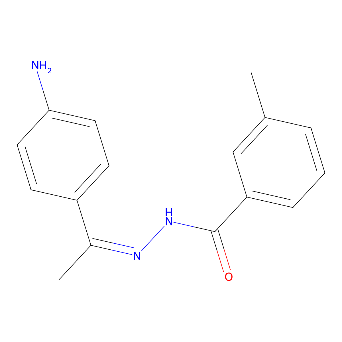 N'-[(Z)-1-(4-Aminophenyl)ethylidene]-3-methylbenzohydrazide molecular structure, CAS 304478-21-5