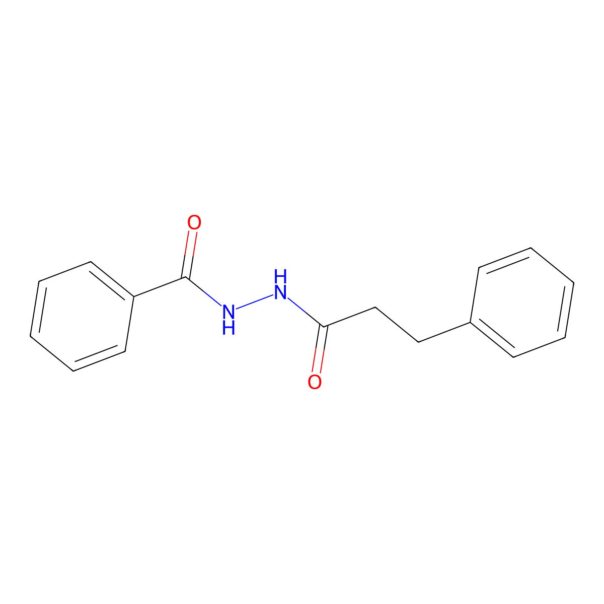 N'-(3-phenylpropanoyl)benzohydrazide molecular structure, CAS 304478-36-2