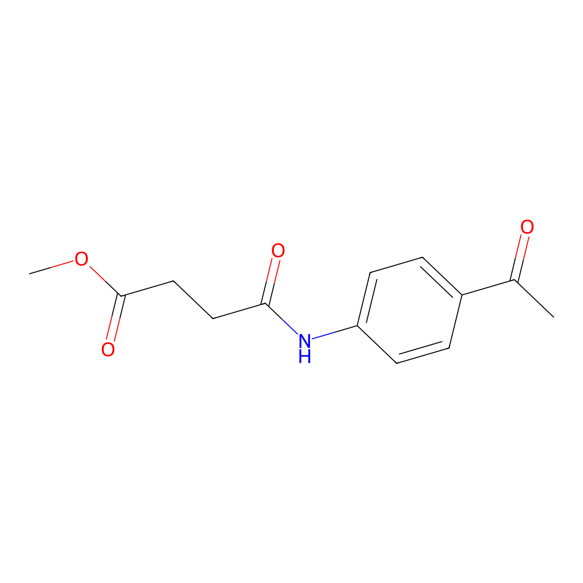 Methyl 4-[(4-acetylphenyl)amino]-4-oxobutanoate molecular structure, CAS 304479-16-1