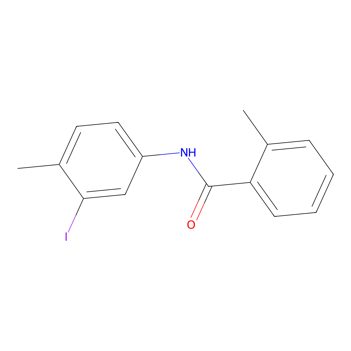 N-(3-iodo-4-methylphenyl)-2-methylbenzamide molecular structure, CAS 304479-25-2