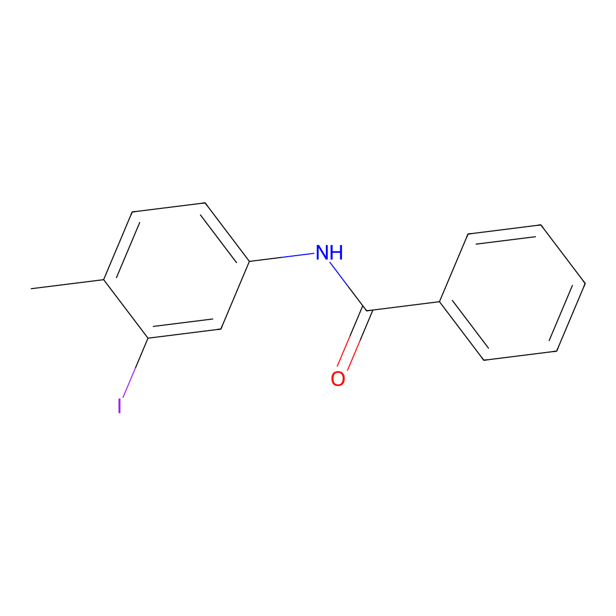 N-(3-iodo-4-methylphenyl)benzamide molecular structure, CAS 304479-26-3