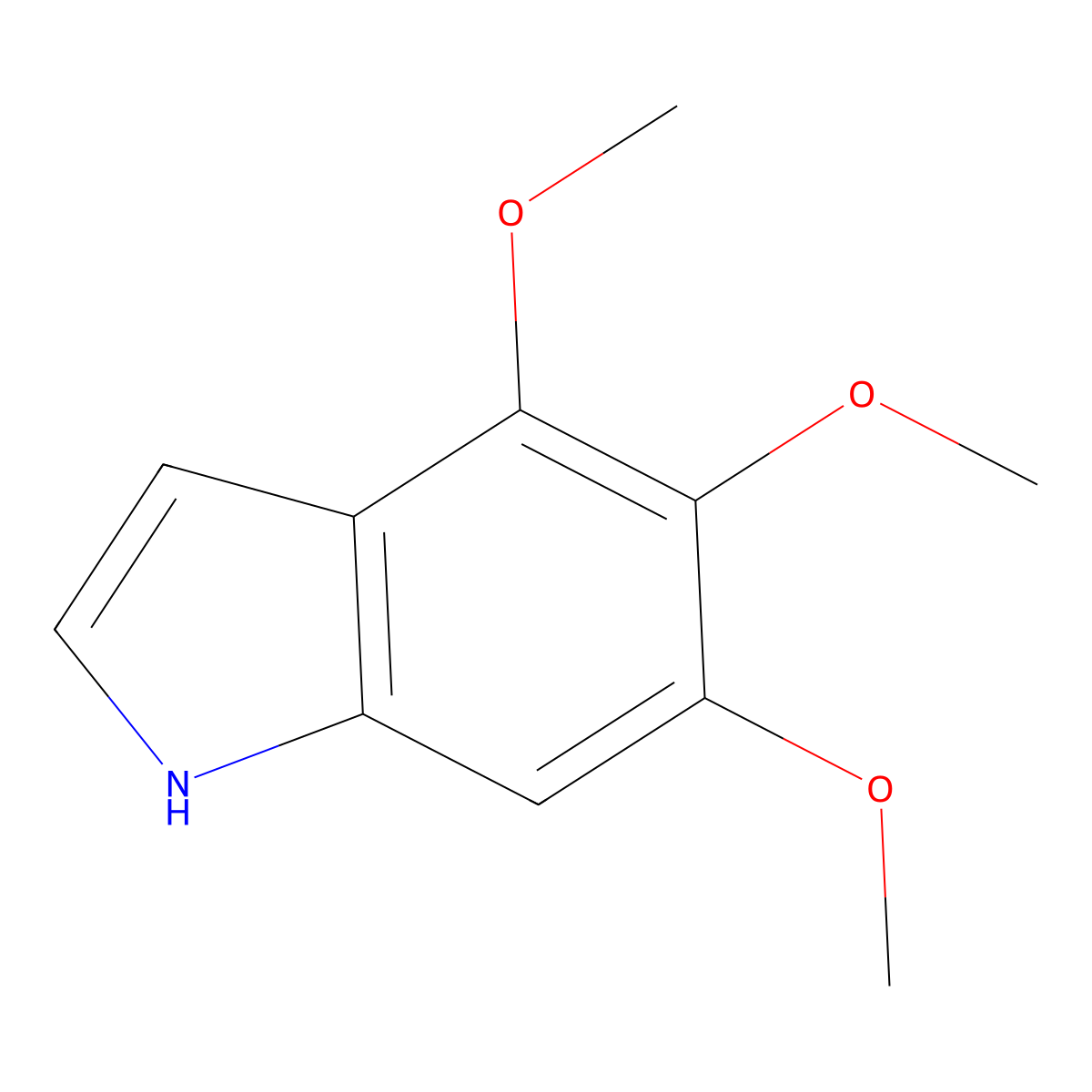 4,5,6-Trimethoxy-1H-indole molecular structure, CAS 30448-04-5
