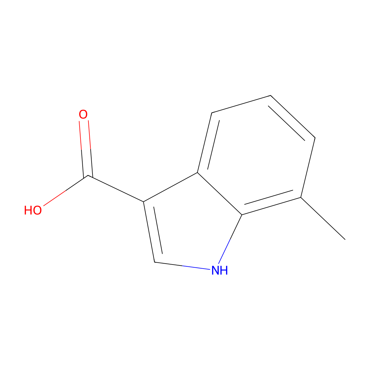 7-Methyl-1H-indole-3-carboxylic acid molecular structure, CAS 30448-16-9