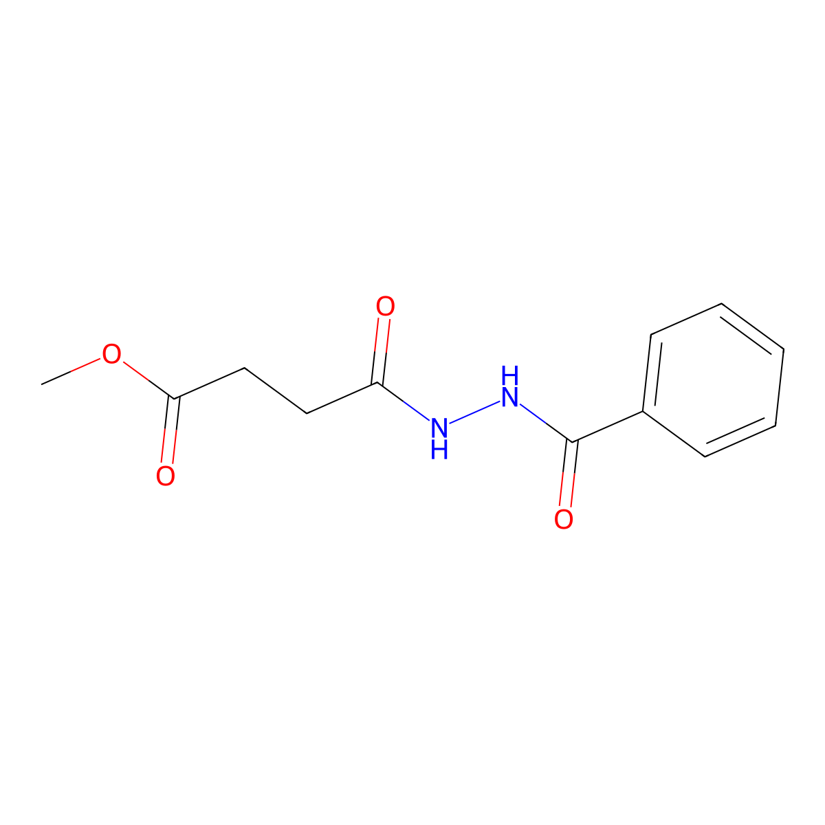 Methyl 4-(2-benzoylhydrazino)-4-oxobutanoate molecular structure, CAS 304480-84-0
