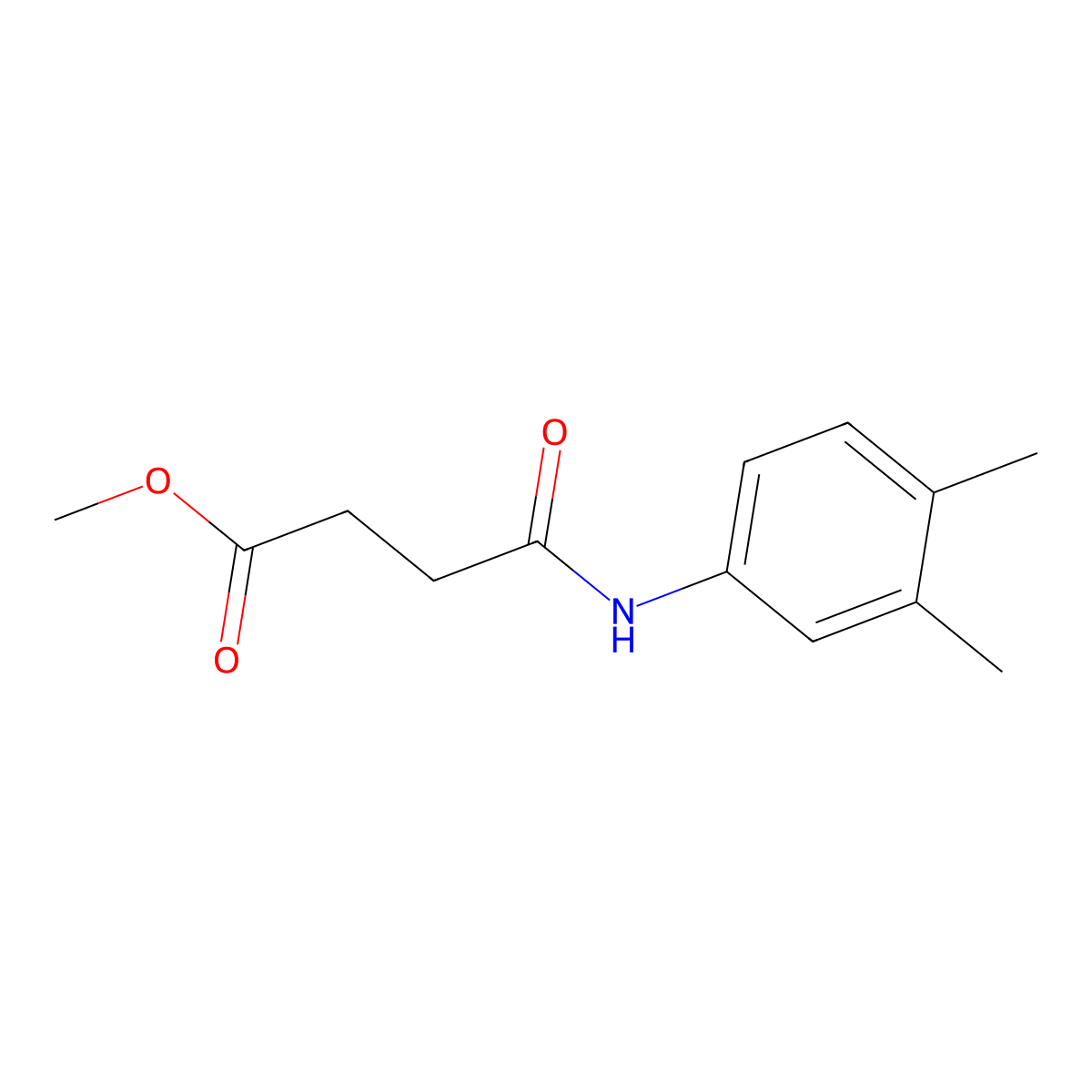 Methyl 4-(3,4-dimethylanilino)-4-oxobutanoate molecular structure, CAS 304480-91-9