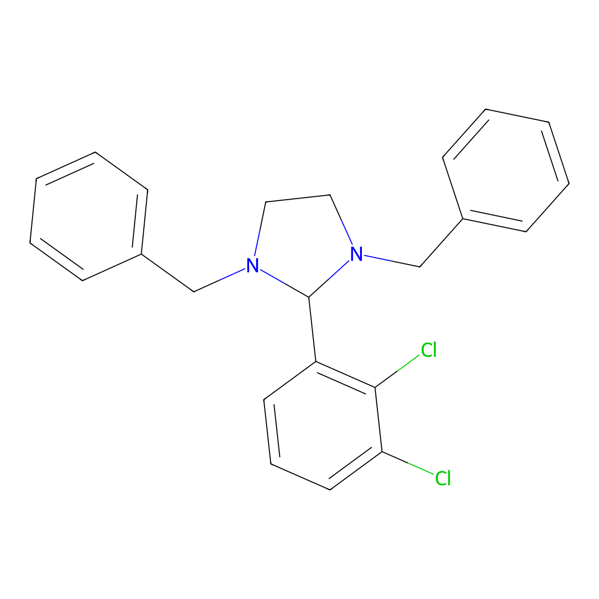 1,3-Dibenzyl-2-(2,3-dichlorophenyl)imidazolidine molecular structure, CAS 304481-05-8