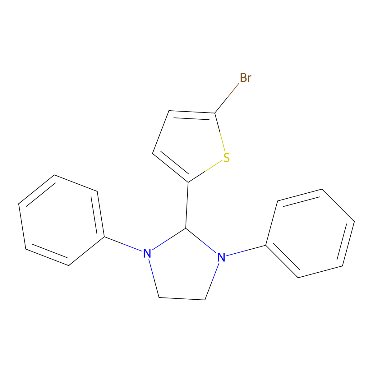 2-(5-Bromothiophen-2-yl)-1,3-diphenylimidazolidine molecular structure, CAS 304481-16-1