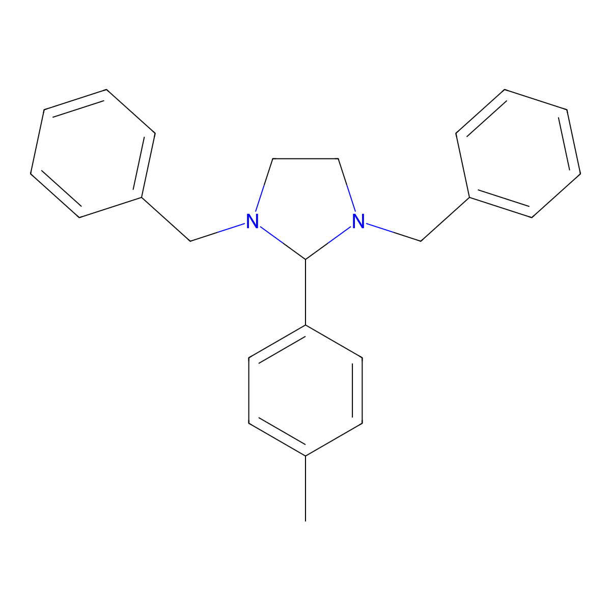 1,3-Dibenzyl-2-(4-methylphenyl)imidazolidine molecular structure, CAS 304481-25-2