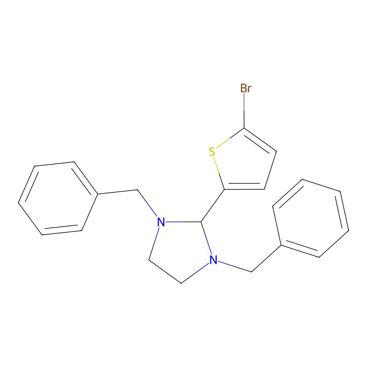 1,3-Dibenzyl-2-(5-bromothiophen-2-yl)imidazolidine molecular structure, CAS 304481-27-4