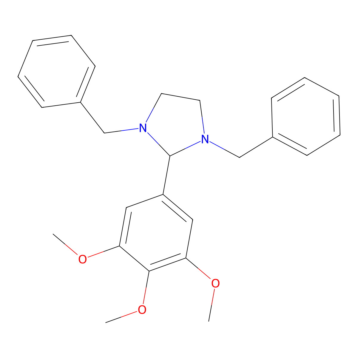 1,3-Dibenzyl-2-(3,4,5-trimethoxyphenyl)imidazolidine molecular structure, CAS 304481-36-5