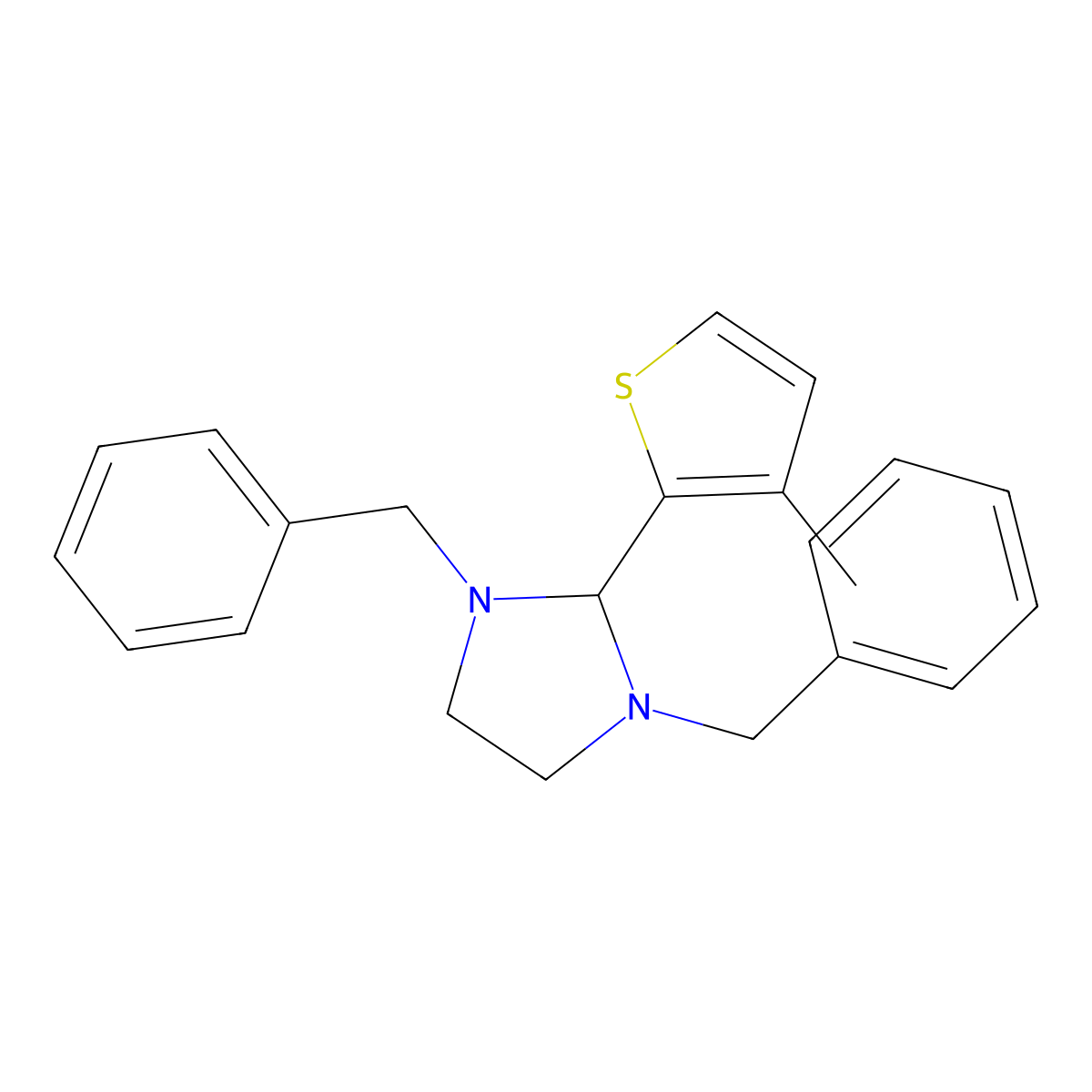 1,3-Dibenzyl-2-(3-methylthiophen-2-yl)imidazolidine molecular structure, CAS 304481-42-3