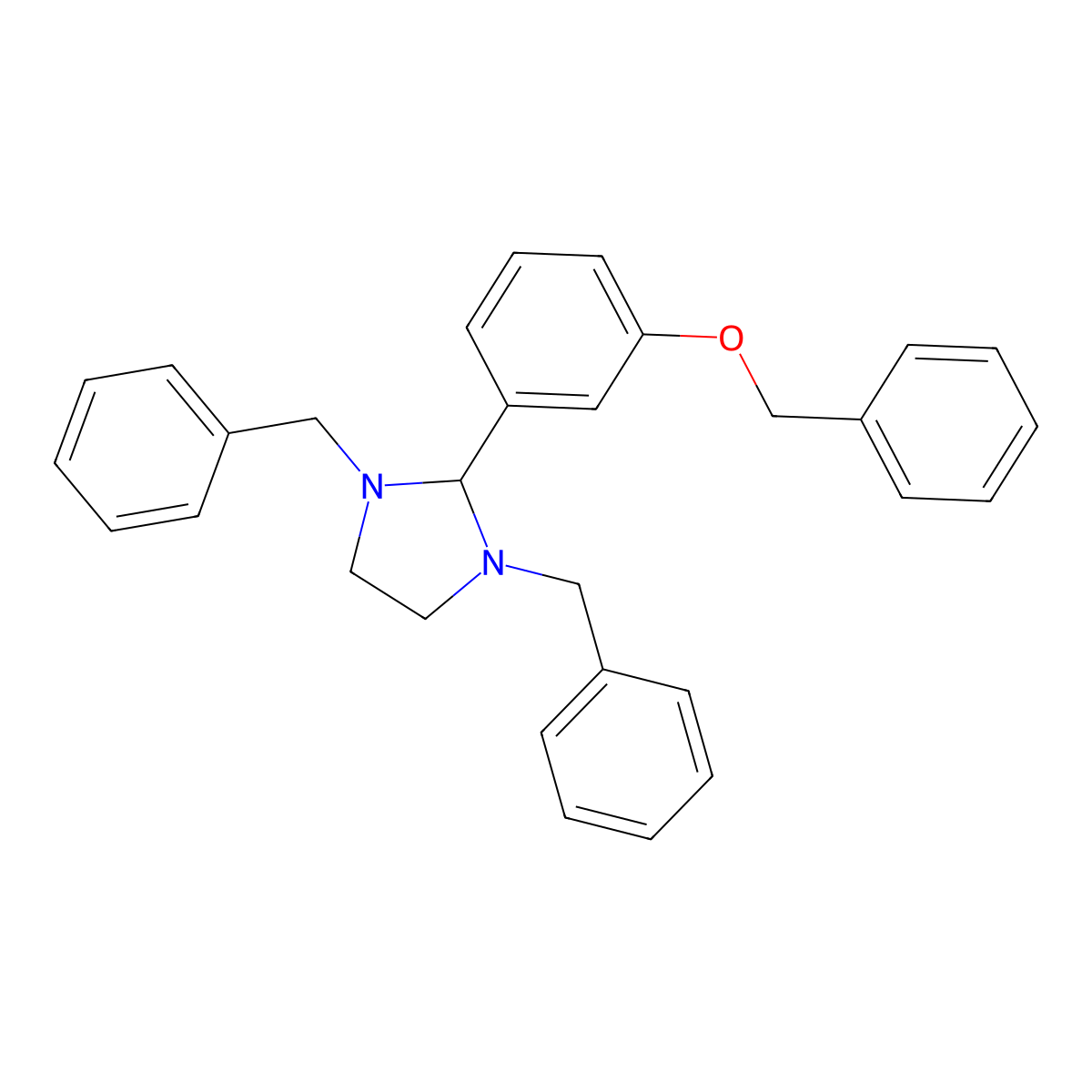 Imidazolidine, 1,3-dibenzyl-2-(3-benzyloxyphenyl)- molecular structure, CAS 304481-52-5