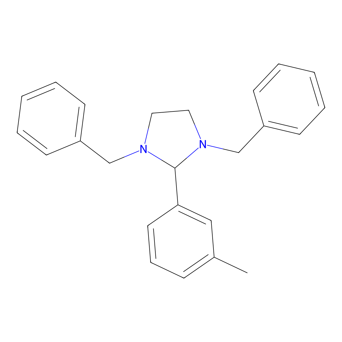 1,3-Dibenzyl-2-(3-methylphenyl)imidazolidine molecular structure, CAS 304481-55-8
