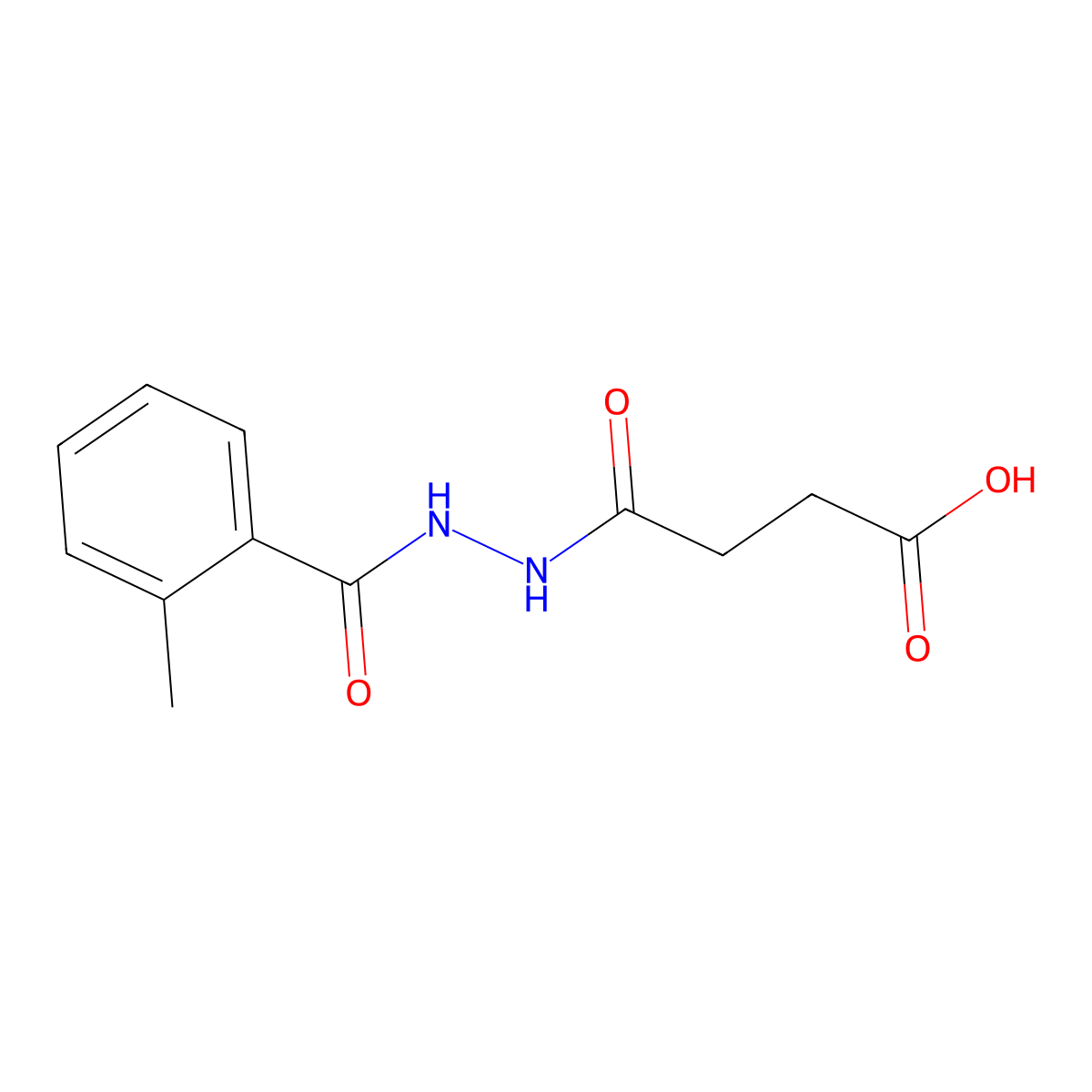 4-[2-(2-Methylbenzoyl)hydrazino]-4-oxobutanoic acid molecular structure, CAS 304481-79-6