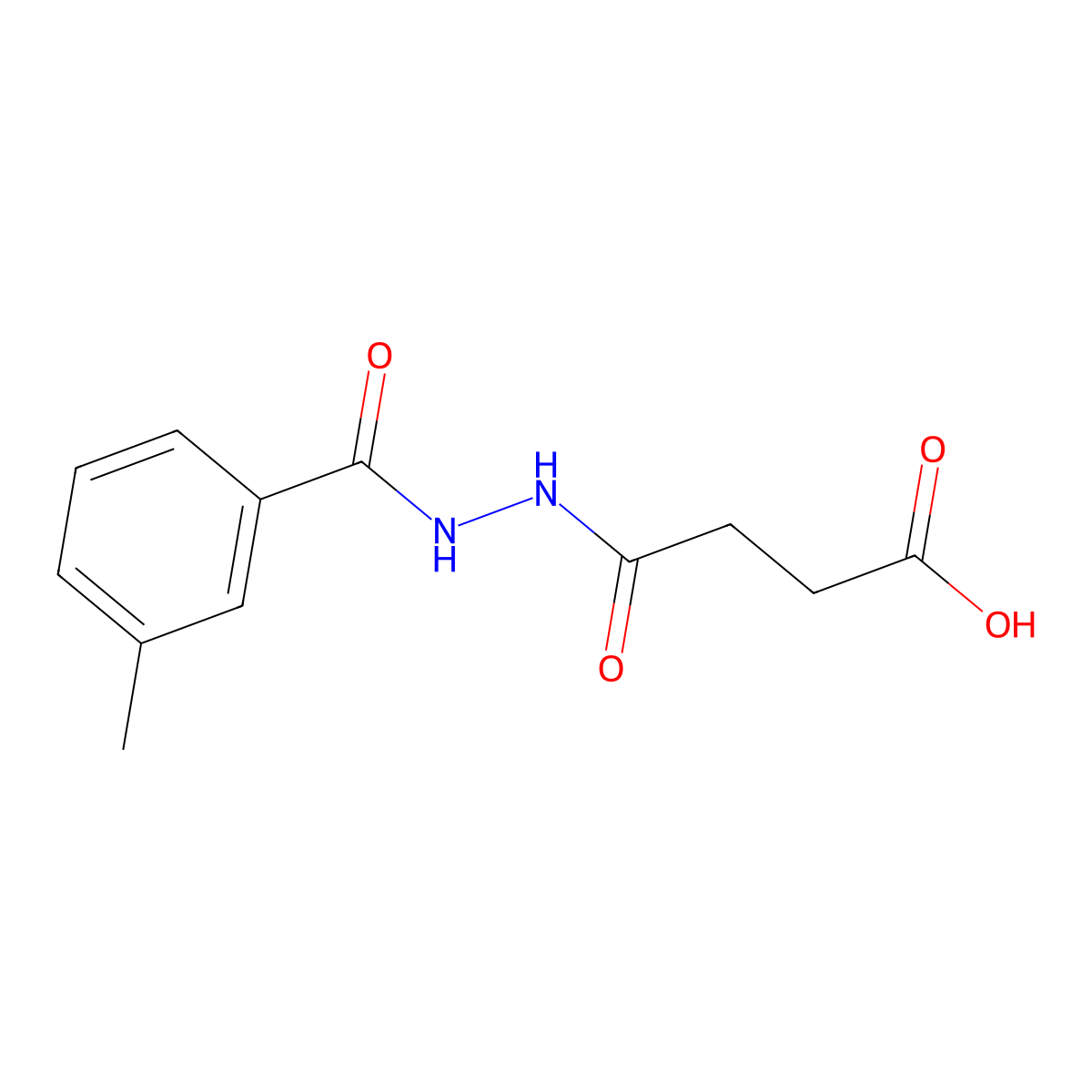 4-(2-(3-Methylbenzoyl)hydrazinyl)-4-oxobutanoic acid molecular structure, CAS 304481-82-1