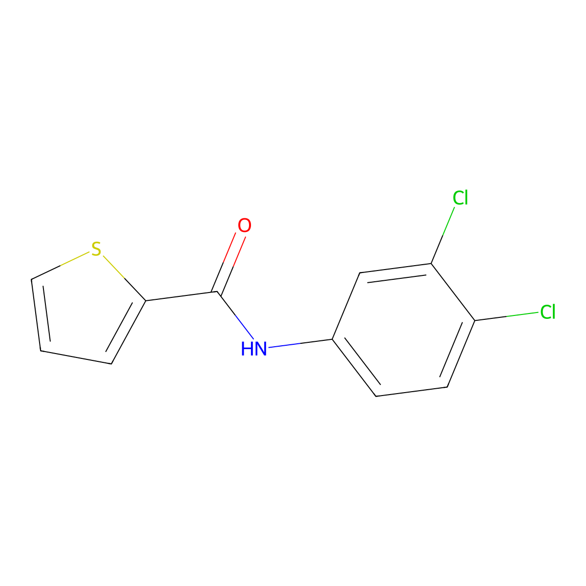 N-(3,4-dichlorophenyl)thiophene-2-carboxamide molecular structure, CAS 304506-72-7