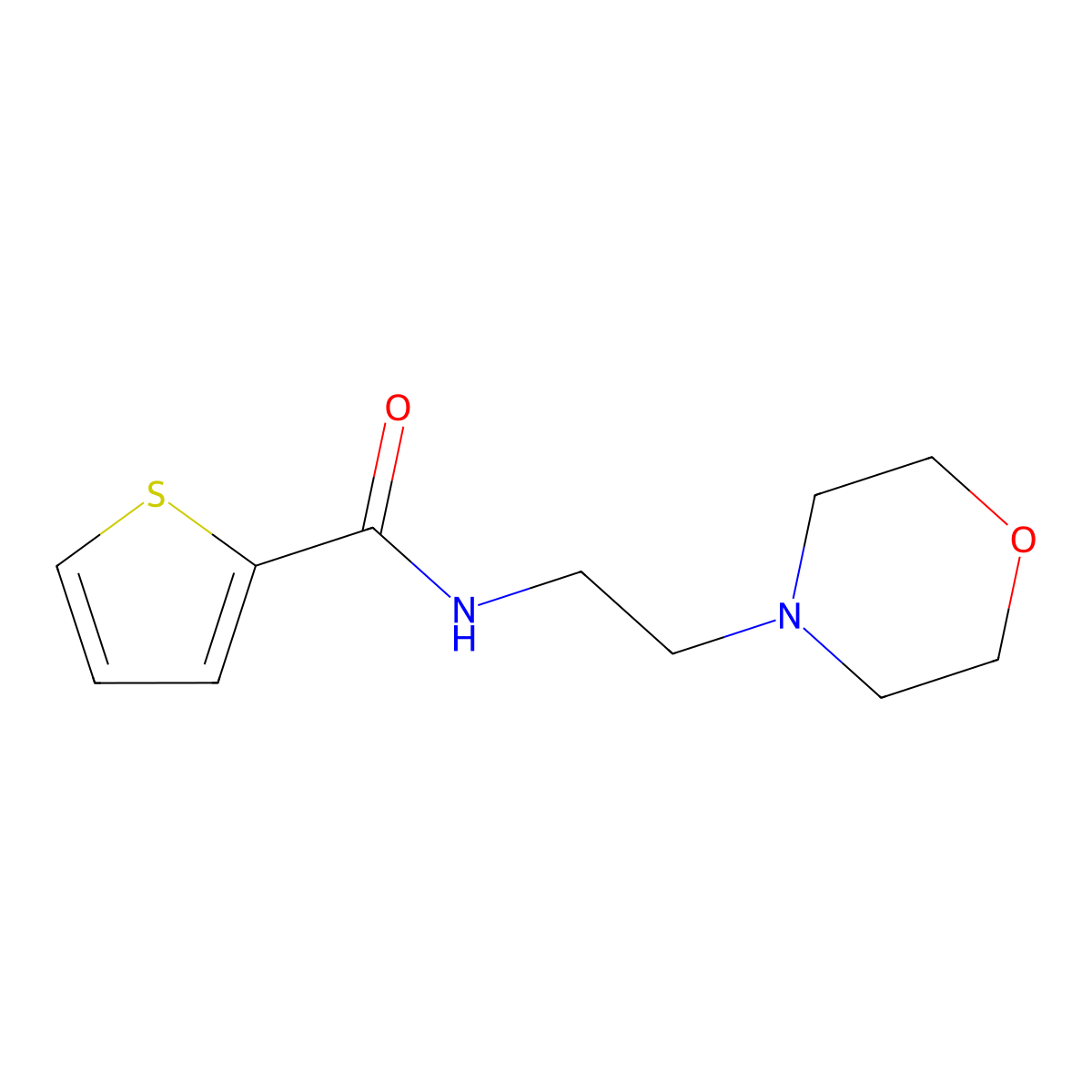 N-[2-(morpholin-4-yl)ethyl]thiophene-2-carboxamide molecular structure, CAS 304508-62-1