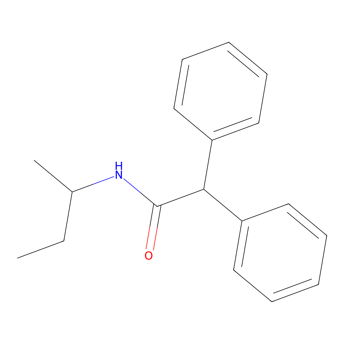 N-(methylpropyl)-2,2-diphenylacetamide molecular structure, CAS 304508-98-3