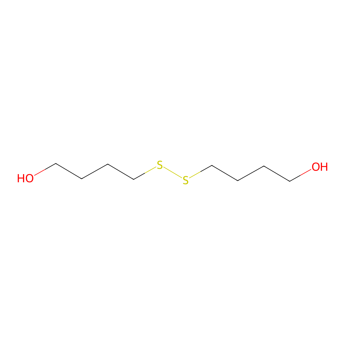 4,4'-Dithiobisbutan-1-ol molecular structure, CAS 30453-20-4