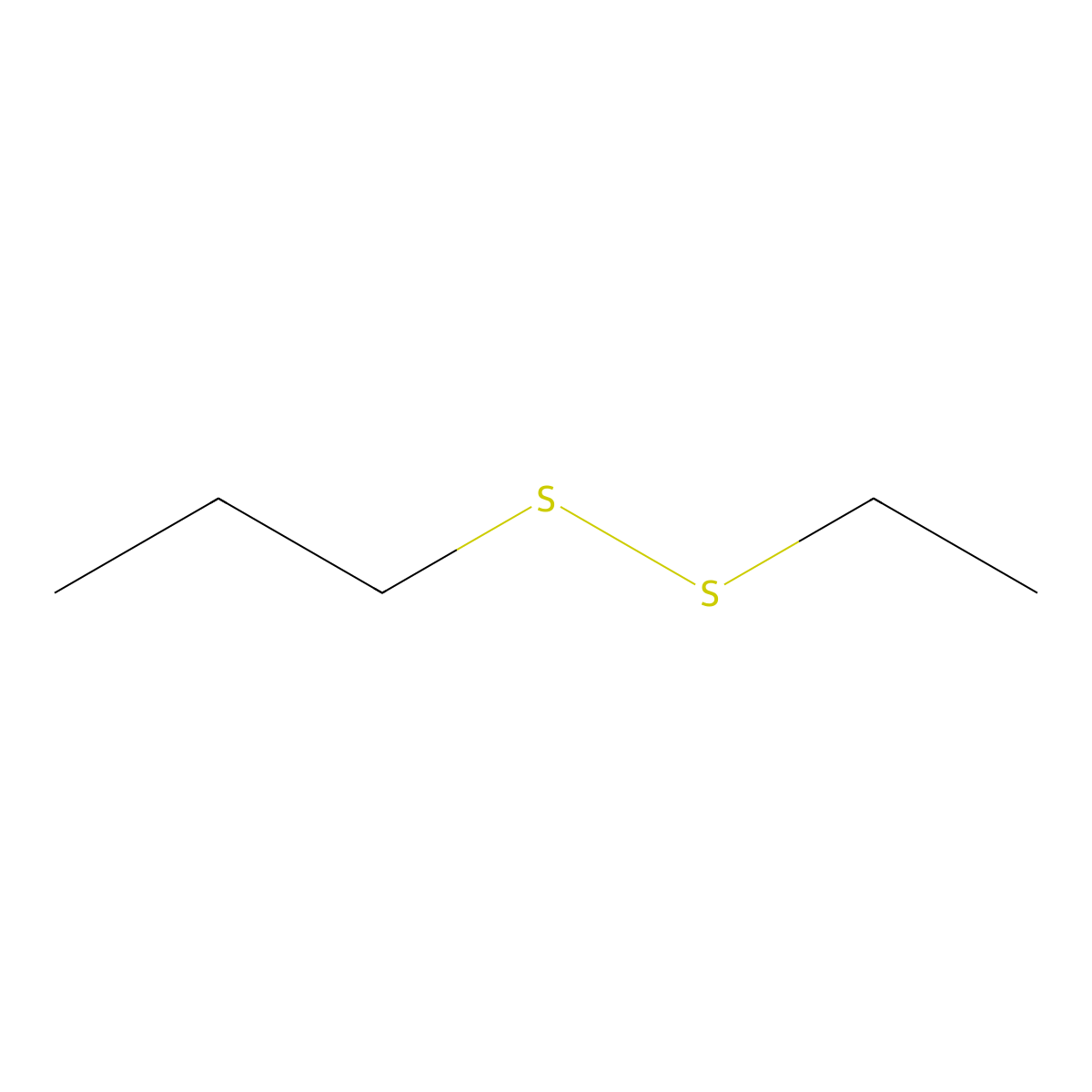Ethyl propyl disulfide molecular structure, CAS 30453-31-7