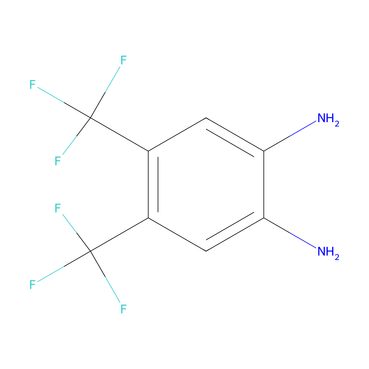 4,5-Bis(trifluoromethyl)benzene-1,2-diamine molecular structure, CAS 30454-92-3