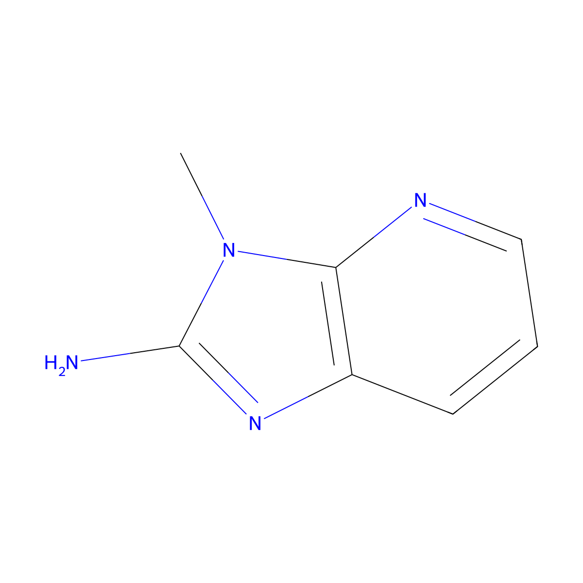 3-Methyl-3H-imidazo[4,5-b]pyridin-2-amine molecular structure, CAS 30458-69-6