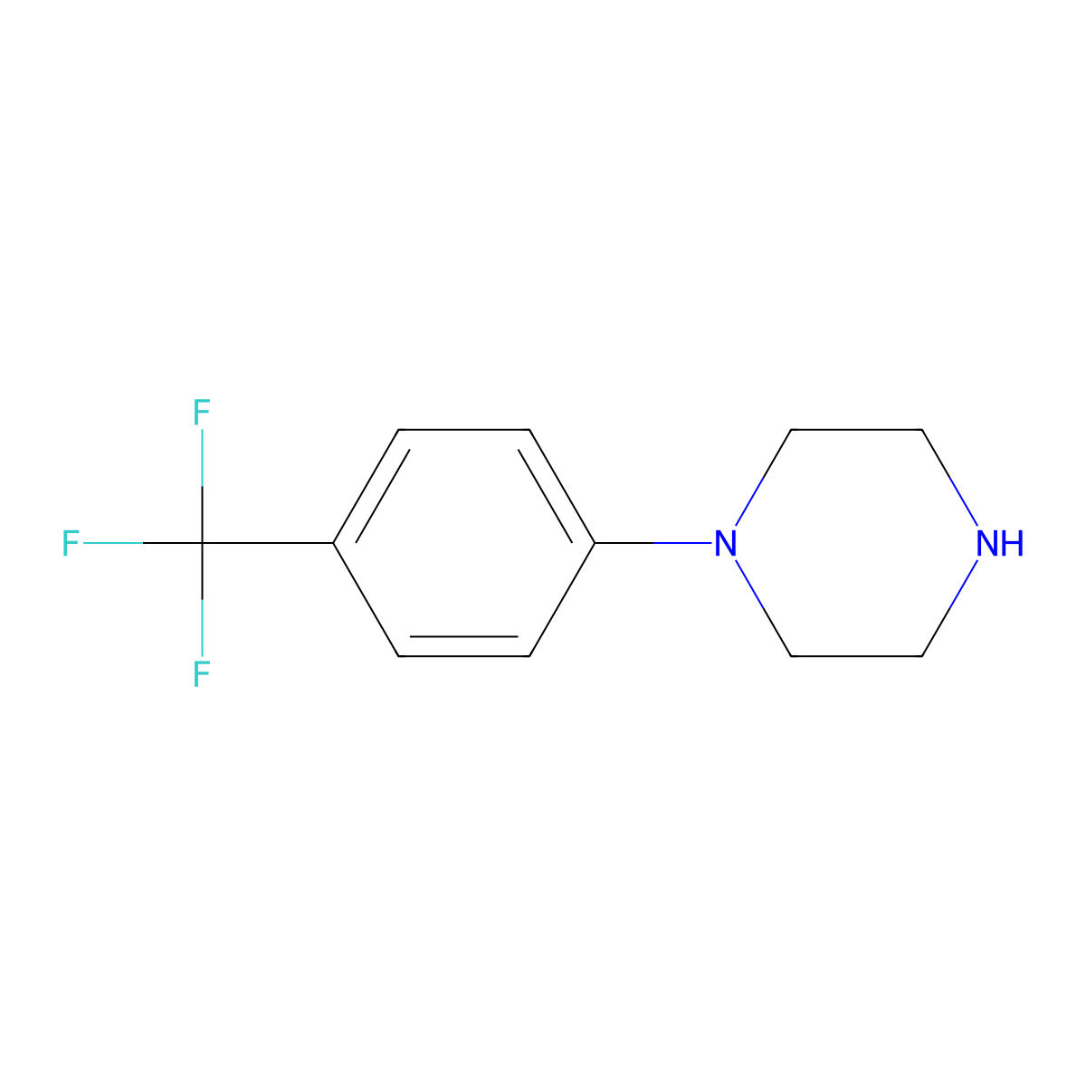 1-(4-(Trifluoromethyl)phenyl)piperazine molecular structure, CAS 30459-17-7