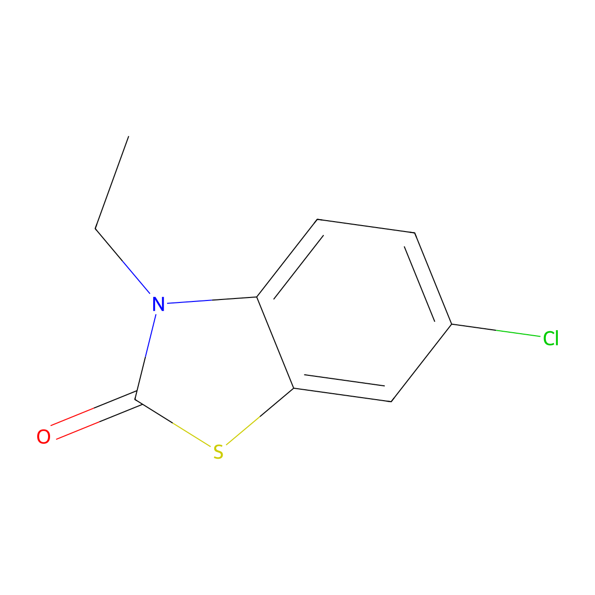 6-Chloro-3-ethylbenzo[d]thiazol-2(3H)-one molecular structure, CAS 30459-51-9