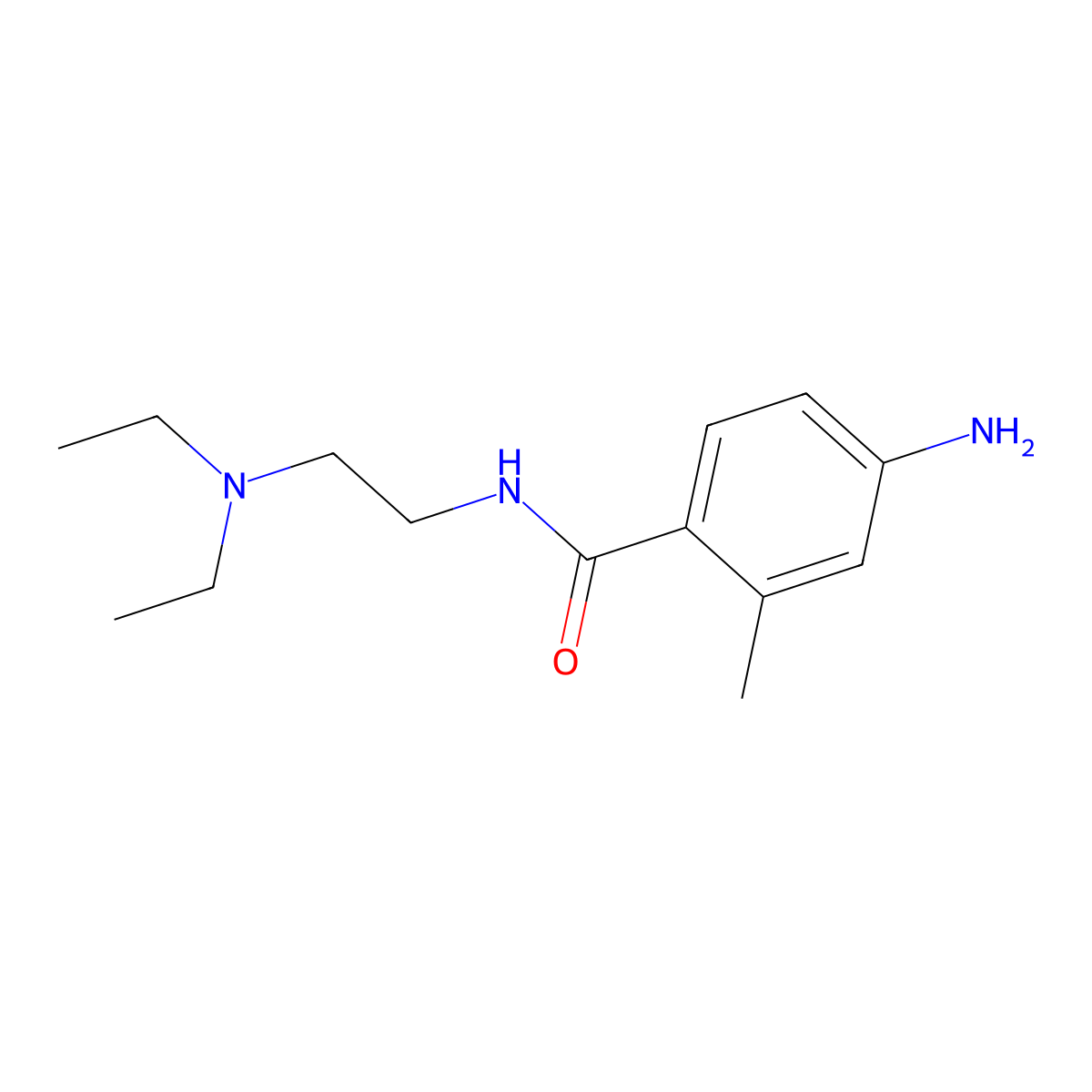o-Toluamide, 4-amino-N-(2-(diethylamino)ethyl)- molecular structure, CAS 30459-64-4