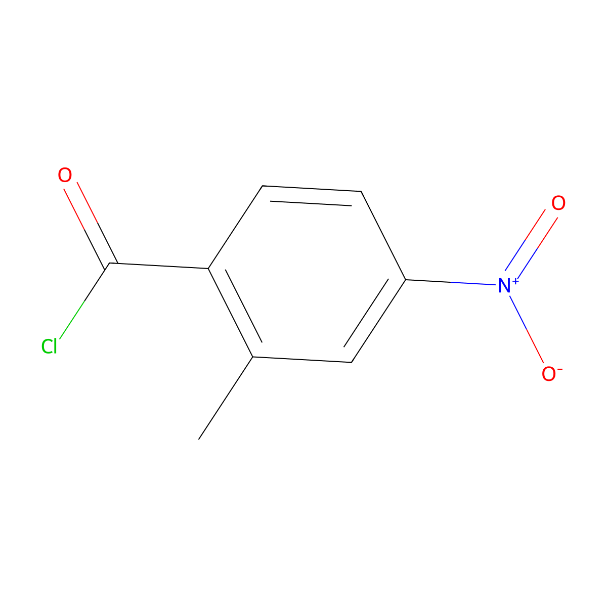 2-Methyl-4-nitrobenzoyl chloride molecular structure, CAS 30459-70-2