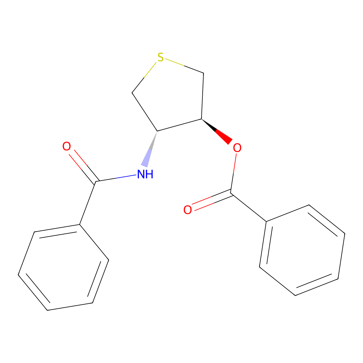 4-(Benzoylamino)tetrahydro-3-thienyl benzoate molecular structure, CAS 30461-37-1