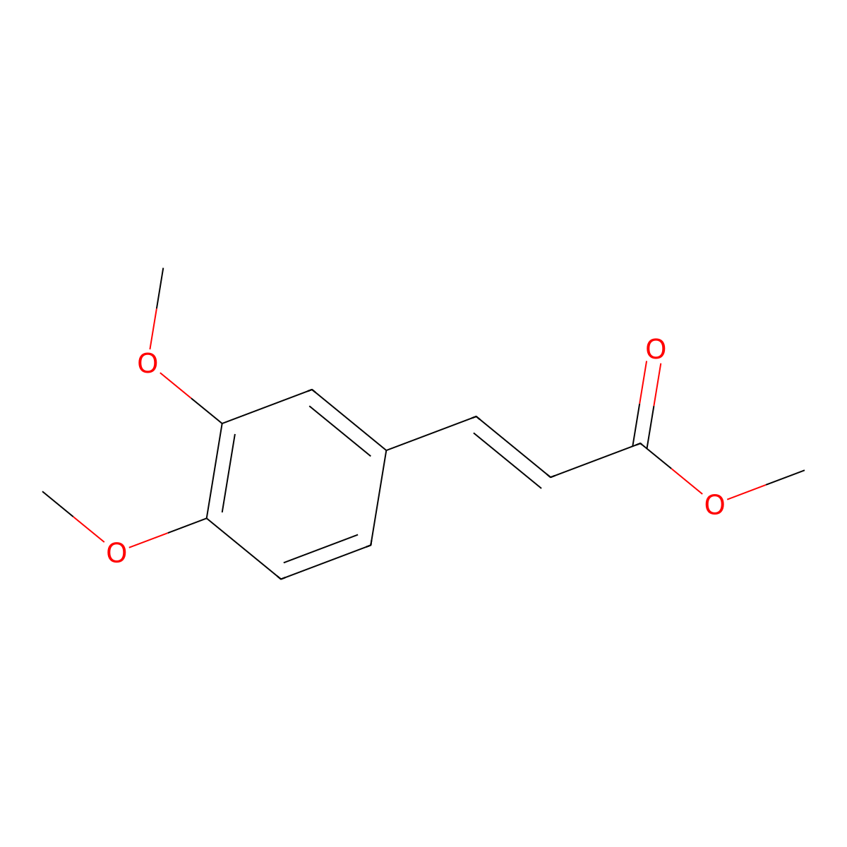 3,4-Dimethoxycinnamic acid methyl ester molecular structure, CAS 30461-77-9