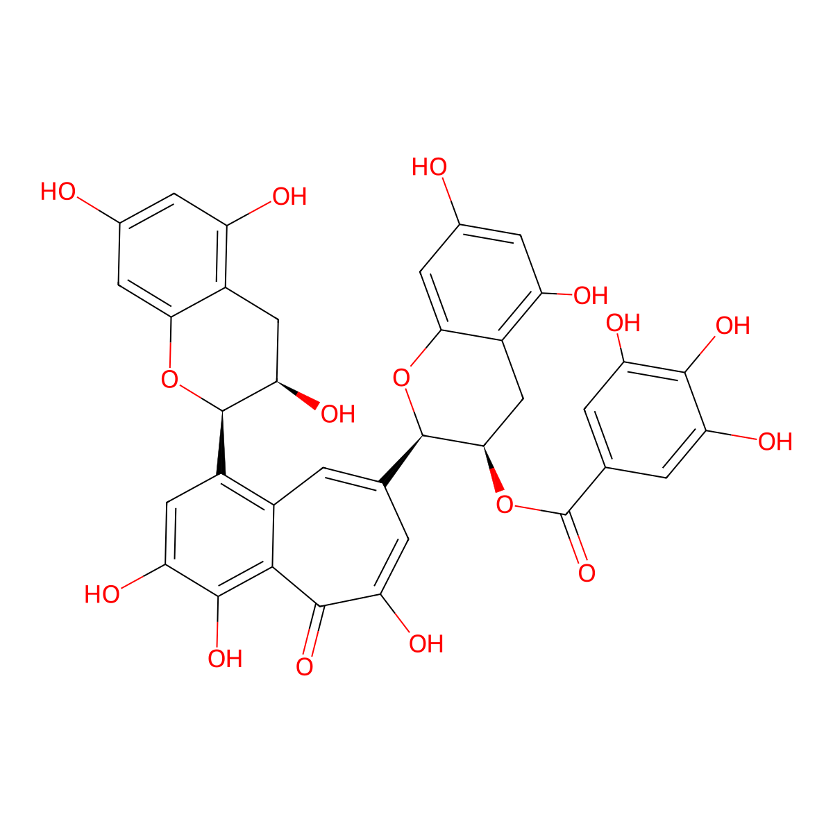 Theaflavin 3-gallate molecular structure, CAS 30462-34-1